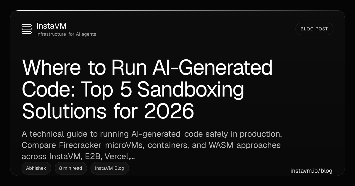 Where to Run AI-Generated Code: Top 5 Sandboxing Solutions for 2026 ...
